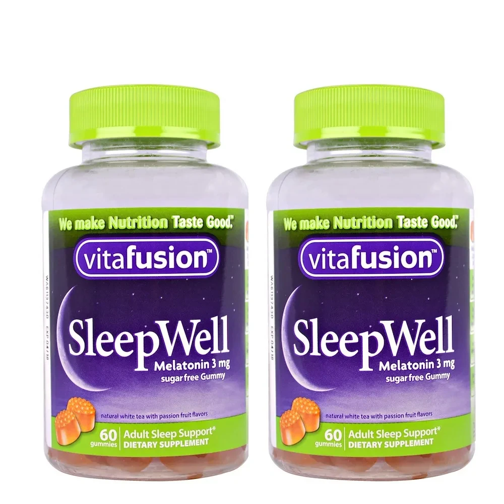 Health Wellness Month - 2 زجاجة الأمريكية Vitafusion الميلاتونين Gummies