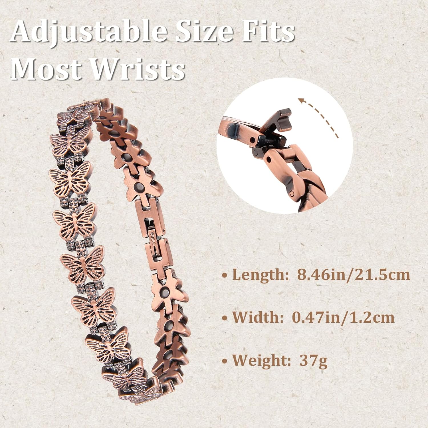 سوار نحاسي مغناطيسي فاخر من GM - مراجعة Health Wellness Gifts Women وسعره
